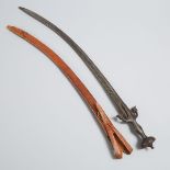 Afghan Steel Pulwar Sword, 19th/early 20th century, length 36.5 in — 92.7 cm