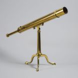 English Lacquered Brass Astronomical Library Telescope, Broadhurst Clarkson & Co., London, 19th/earl