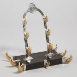 Royal Presentation Tiger Claw Mounted Silver Desk Stand, Albert Edward, Prince of Wales (i.e. King E