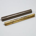 English Machinist's Brass Spirit Level, J. Rabone & Sons, Birmingham, mid 19th century, case length