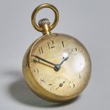 Swiss Ball Clock, early 19th century, diameter 2.75 in — 7 cm