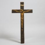 Spanish Colonial Painted Crucifix, 19th century, height 29 in — 73.7 cm