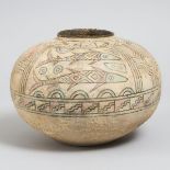 Indus Valley Pottery Jar, 2600-2000 BC, height 8.6 in — 21.8 cm, diameter 12.2 in — 31 cm