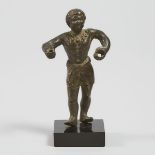 Small Italian Bronze Nubian Figure, 18th century or earlier, overall height 5.5 in — 14 cm