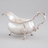 George III Silver Oval Bellied Sauce Boat, London, 1769, length 8.3 in — 21 cm