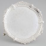 Late Victorian Silver Shaped Circular Salver, Charles Boyton II, London, 1899, diameter 8.5 in — 21.