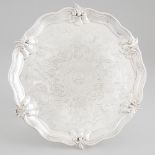 Victorian Silver Shaped Circular Salver, Charles Reily & George Storer, London, 1841, diameter 12.6