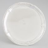 George III Silver Circular Salver, John Parker & Edward Wakelin, London, 1773, diameter 8.3 in — 21.