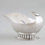 English Silver Sauce Boat, Charles Boyton, London, 1947, length 6 in — 15.3 cm