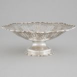 English Silver Pierced Footed Comport, John Round & Son, Sheffield, 1923, height 3.7 in — 9.3 cm, di