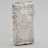 Dutch Silver Cigar Case with Vesta Compartment, Cornelis Monteban, Schoonhoven, late 19th century, h