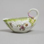 Derby Cos Lettuce Leaf Sauce Boat, c.1760, length 6.9 in — 17.5 cm