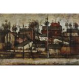 Michel de Gallard (1921–2007), CITYSCAPE WITH HOUSES, 1958, Oil on canvas; signed and dated '58 lowe