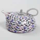 Richard Marquis (American, b.1945), Murrine Glass Teapot Sculpture, 1978, height 2.4 in — 6 cm