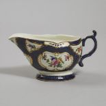 Worcester Blue Scale Ground Sauce Boat, c.1770, length 7.6 in — 19.4 cm