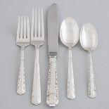 American Silver 'Candlelight' Pattern Flatware Pattern Service, Towle Silversmiths, Newburyport, Mas