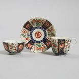 Worcester Japan Pattern Tea Bowl, Coffee Cup and Saucer Trio, c.1770, saucer diameter 4.7 in — 11.9
