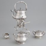 Austrian Silver Plated Tea Service, Krupp, Berndorf, late 19th/early 20th century, kettle overall he