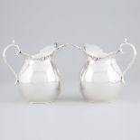Pair of Peruvian Silver Water Jugs, 20th century, height 6.3 in — 16 cm (2 Pieces)