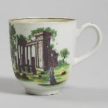 Worcester Architectural Ruins Coffee Cup, workshop of James Giles, c.1770, height 2.8 in — 7.1 cm