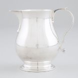 English Silver Baluster Jug, Wakely & Wheeler, London, 1966, height 4.4 in — 11.3 cm