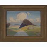 Eric Pitt Brown (1894-1955), RURAL VIEW WITH ROLLING HILLS NEAR SALISBURY, Oil on panel; signed lowe