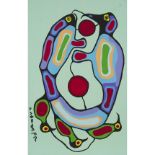 Norval H. Morrisseau, R.C.A. (1931-2007), LIFE POWER CIRCLE, CIRCA 1991, Acrylic on canvas; signed i