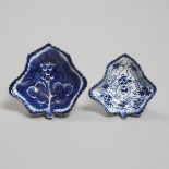 Two Bow Leaf Shaped Pickle Dishes, c.1760-65, length 3.5 in — 8.8 cm; length 3 in — 7.5 cm (2 Piece