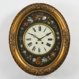 French Giltwood 'Oeil de Boeuf' Wall Clock, mid 19th century, 23 x 23 in — 58.4 x 58.4 cm