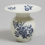 Worcester 'Three Flowers' Spittoon, c.1775, height 4.5 in — 11.5 cm, diameter 5 in — 12.6 cm