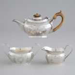 English Silver Bachelor's Tea Service, for Gustavus Seifert & Sons, Quebec City, George Nathan & Ri