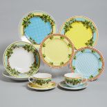 Rosenthal 'Ivy Leaves Passion' Part Service, designed by Versace, 20th century, dinner plate diamete