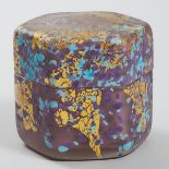 Kyohei Fujita (Japanese, 1921-2004), Hexagonal 'Kazaribako' Glass Box, c.1990, height 5 in — 12.8 cm