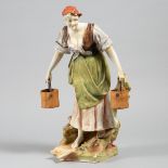 Amphora Large Model of a Milkmaid Carrying Pails, c.1900, height 23 in — 58.4 cm