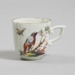 Derby Birds and Insects Quatrelobed Coffee Cup, c.1760, height 2.2 in — 5.7 cm