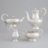 Victorian Silver Tea and Coffee Service, Richard Pearce & George Burrows, London, 1843/45, coffee po