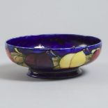 Moorcroft Wisteria Bowl, c.1925, height 2.8 in — 7 cm, diameter 8.5 in — 21.5 cm