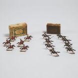 German Painted Metal Napoleonic War Equestrian Game Pieces, Ernst Heinrichsen, Nuremberg, early 20th