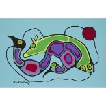 Norval H. Morrisseau, R.C.A (1931-2007), COMING ALIVE, CIRCA 1991, Acrylic on canvas; signed in syll