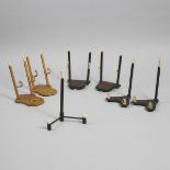Seven Decorative Plate Stands, approx. height 9 in — 23 cm (7 Pieces)