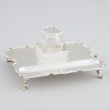 Late Victorian Silver Inkstand, Goldsmiths & Silversmiths Co., London, 1899, width 7.3 in — 18.5 cm