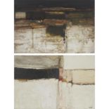 Jac Kephart (1940--2019), UNTITLED (2 WORKS), Two mixed media works on canvas; each signed "Kephart"