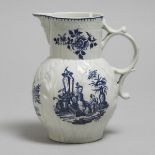 Caughley Blue Printed Mother and Child Mask Jug, c.1780-90, height 8.5 in — 21.5 cm