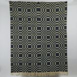 Ontairo Overshot Coverlet, c.1880, 85 x 69 in — 215.9 x 175.3 cm