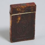 Pressed Tortoiseshell Calling Card Case, early-mid 19th century, 3.6 x 2.25 in — 9.2 x 5.7 cm