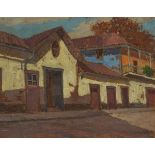 Manuel Gallinato (1893-1968), CASA DEL HERRERO, 1786 - SANTIAGO DE CHILE, Oil on board; signed lower