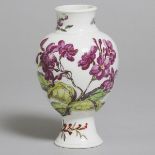 Chelsea Flower-Painted Baluster Vase, c.1755, height 6.6 in — 16.7 cm