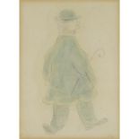 Attributed to Henri de Toulouse-Lautrec (1864-1901), SELF-PORTRAIT, 1895, Watercolour wash and penci