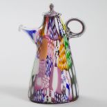 Richard Marquis (American, b.1945), Murrine Glass Coffee Pot Sculpture, c.1980, height 7 in — 17.7 c