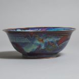 Kayo O'Young (Canadian, b.1950), Blue and Red Glazed Bowl, 1997, height 3.9 in — 10 cm, diameter 10.